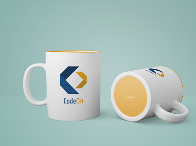 CodeOn Logo Design branding design logo logodesign mug mockup