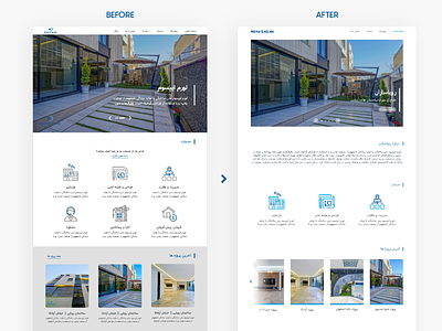 Before and After of Redesign of Royasazan company