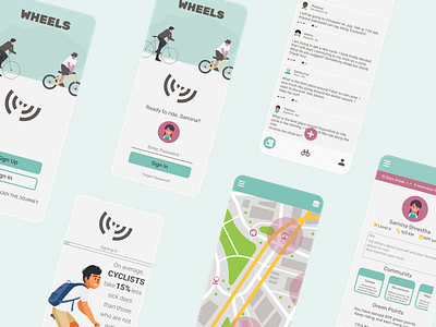 App Concept- Wheels app concept app design appconcept cycle cycling figma