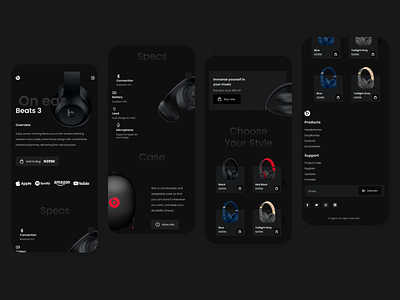 Beatsby Dre Free Landing page UIKIT for ios 15 screens app design figma ios landing page mobile ui ux