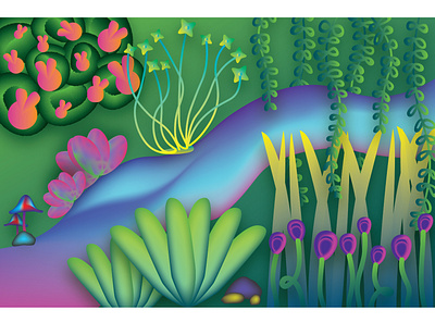 my virtual garden 3d colors colour design dribbbleweeklywarmup garden graphic illustration nature stayhome vibrant weekly warm up wild