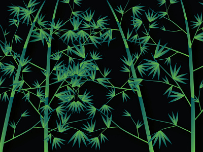 bamboo II bamboo design gradient design gradients graphic greenery illustration illustrator stay safe stayhome