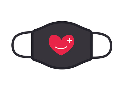 Design for Good Face Mask Challenge care challange design dribbbleweeklywarmup face mask graphic healthcare healthy heart love safe stayhome universal weekly warm up