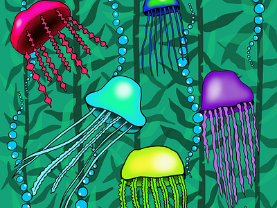 Jelly fish 🧿 digital create illustration