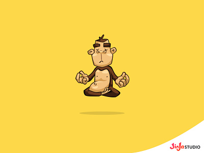stay calm animal ape cartoon cartoon character character chimpanzee cute design funny illustration mascot mascot design monkey