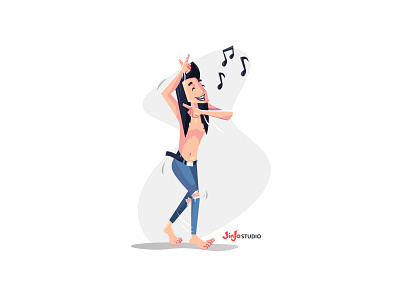 chill animal cartoon cartoon character character chill cute dance funny illustration jamet kuproy mascot mascot design music