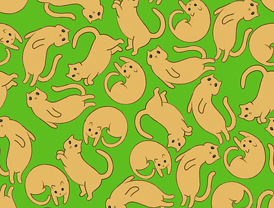 Cat pazzle cat pattern cats childish pattern cute pattern fabric design handdrawn kids clothes pattern seamless wrapping paper