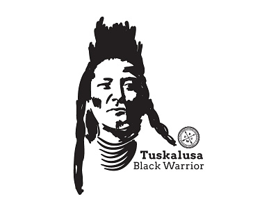 Tuskalusa alabama black warrior bwdc choctaw creek illustration mohawk native american river tuscaloosa tuskalusa