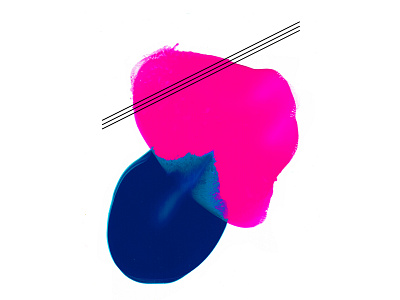 Smoosh Painting II abstract acrylic acrylic paint artwork blue fluid geometric lines pink vibrant