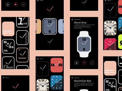 App for Apple Watch Dials Setup app apple watch design minimal ui ux