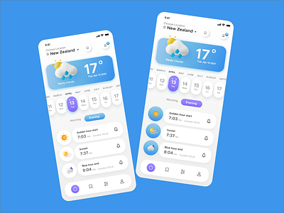 Photography Weather App app appdesign mobile app mobile ui photography weather app