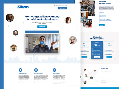 Caucus Landing Page Design