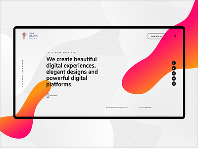 Think Creative Agency Landing Page Design design agency digital marketing agency ui design ui ux design webdesign