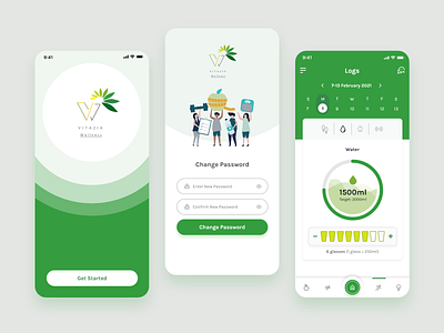 Vitazia Wellness App diet app mobile app mobile ui ui design ui ux design wellness app