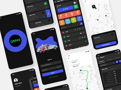 QRPAS Car Valet Parking App app design mobile app mobile ui design ui design ui ux design ux design valet parking