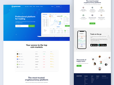 Crypto Currency Landing Page Design