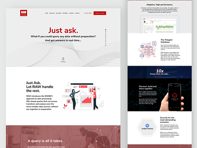 Raw Labs Web design data visualization web design landing page design ui design web design website design