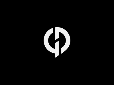 GP monogram black and white design geometric gp logo minimalistic modern monogram simple