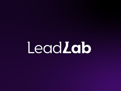 LeadLab branding lab logotype typography