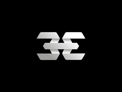 EE branding geometric monogram silver