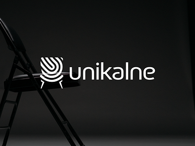 Unikalne armchair black and white branding chair fingerprints logomark