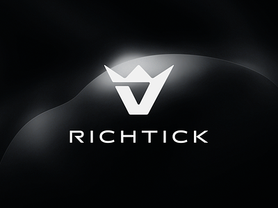 Richtick black and white branding coaching crown icon luxury minimalistic tick
