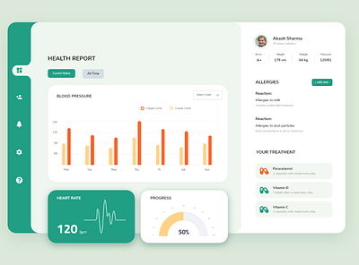 Heath Dashboard Design design ui web xddailychallenge