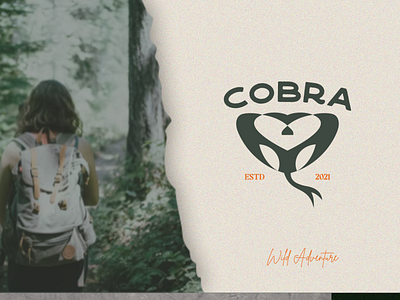 Cobra adventure aesthetic animal brand branding cobra design graphic design green illustration logo reptile snake