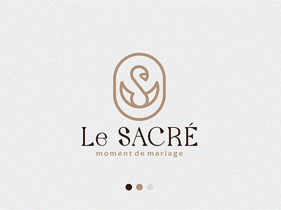 Le SACRÉ animal beauty bridal elegance logo logo design photography s logo s swan swan swan logo symbol wedding white