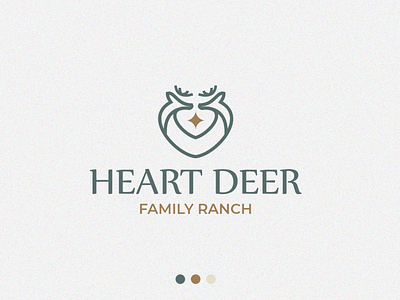 Heart Deer aesthetic animal branding deer deer logo design graphic design heart deer illustration logo logo design minimal natural ranch vector wild