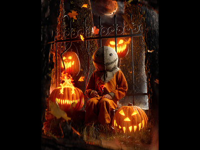 Trick 'r Treat 3d 3d art c4d cinema4d halloween horror horror art horror illustration horror movie illustration michael dougherty octane octanerender pumpkin realism render
