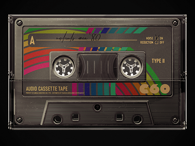 UNDEAD'S MIX '80 | Cassette Tape Mock-up 3d 3d art c4d cassette cassette tape cinema4d mock-up mockup mockup design mockup psd mockups octane octanerender photorealistic photorealistic mockup retro vintage