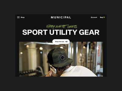 MUNICIPAL Website big text design ecommerce famous people municipal rareview ui ux website