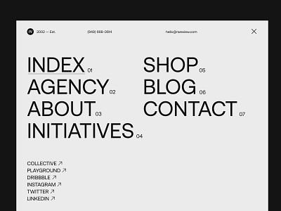Rareview Blog Navigation blog clean design fonts minimal modern design rareview ui website