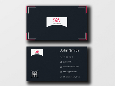 Business card for photographer branding design icon illustration illustrator logo type typography vector web