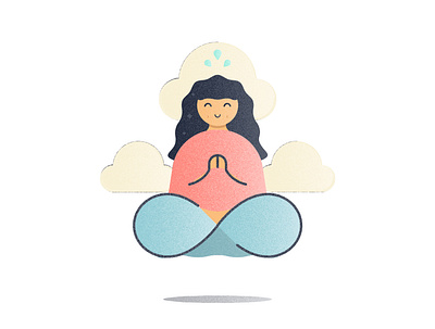 Yoga Lady design flat icon illustration minimal vector