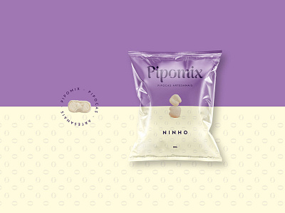 Pipomix branding caramel chips design food gourmet graphic design logo milk packaging popcorn premium snack sweet