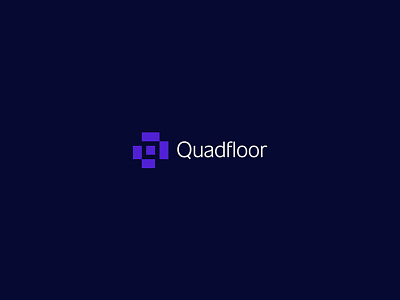 Quadfloor branding clean company design factory graphic design logo minimal modern software tech technology