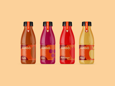 Guigó branding clean design drink fruits graphic design juice kombucha logo minimal monkey natural packaging tea vegan