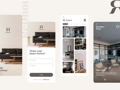 ReDhouse Mobile app design