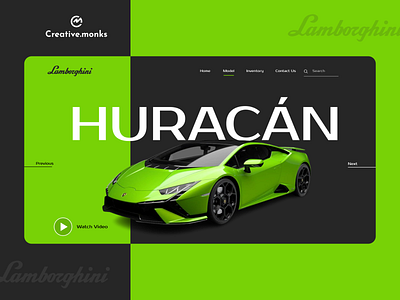 Lamborghini Huracan Slider Design branding design graphic design illustration logo minimal ui ux vector website