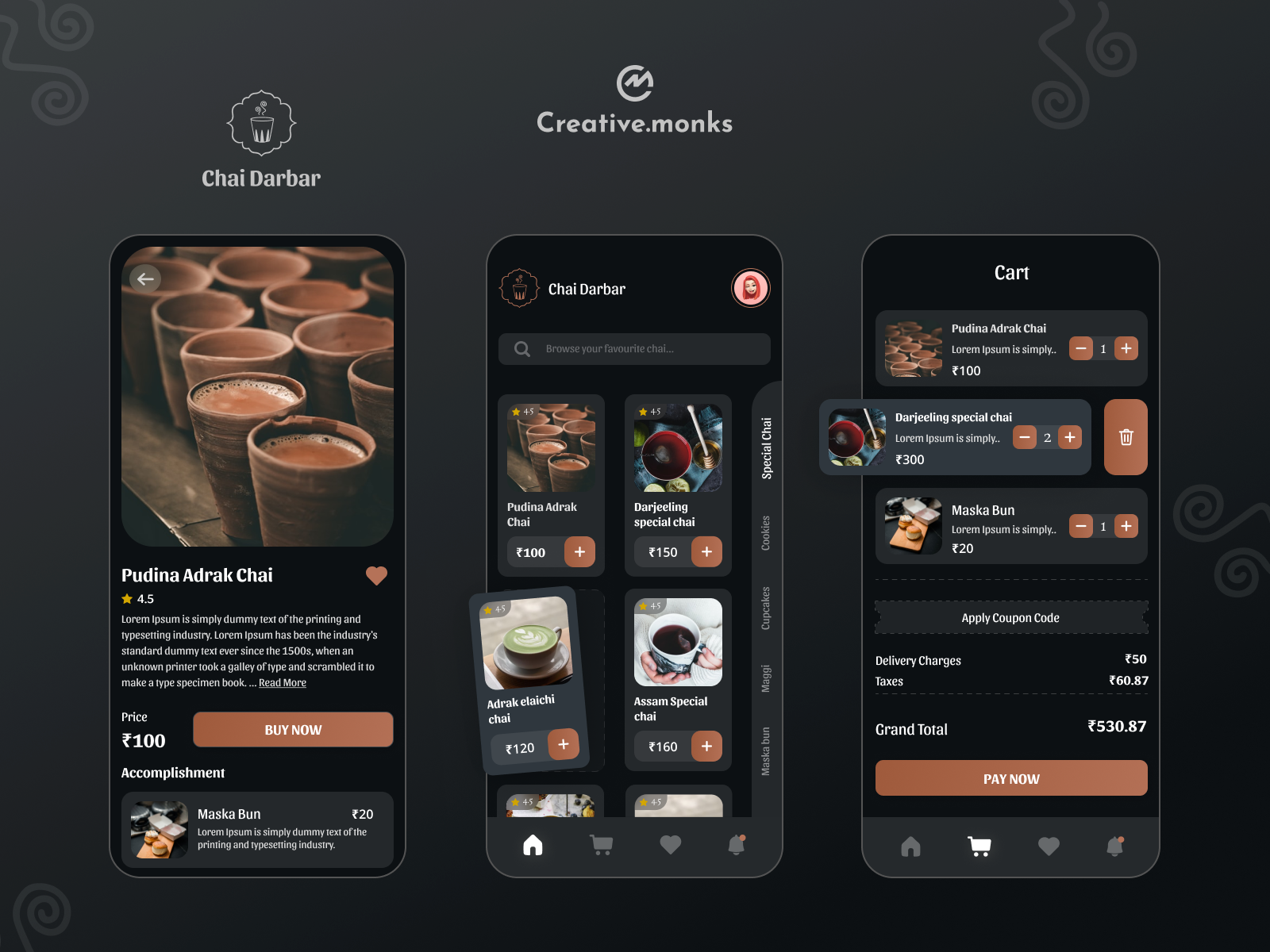 Online Tea Order Application by Kartik Patel on Dribbble