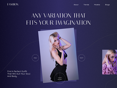 Fashion Lending Page branding design graphic design illustration logo minimal ui ux vector website