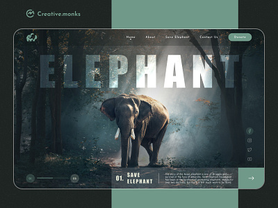 Save Elephant Lending Page branding design graphic design illustration logo minimal ui ux vector website