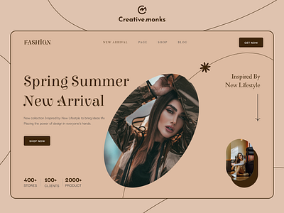 Fashion Lending Page 3d animation branding design graphic design illustration logo minimal motion graphics ui ux vector website