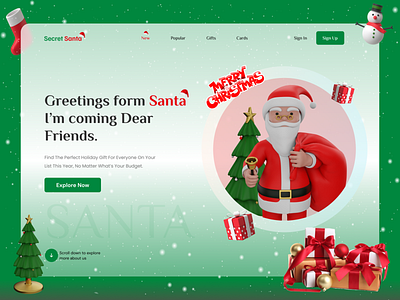 Secret Santa - Website Landing Page