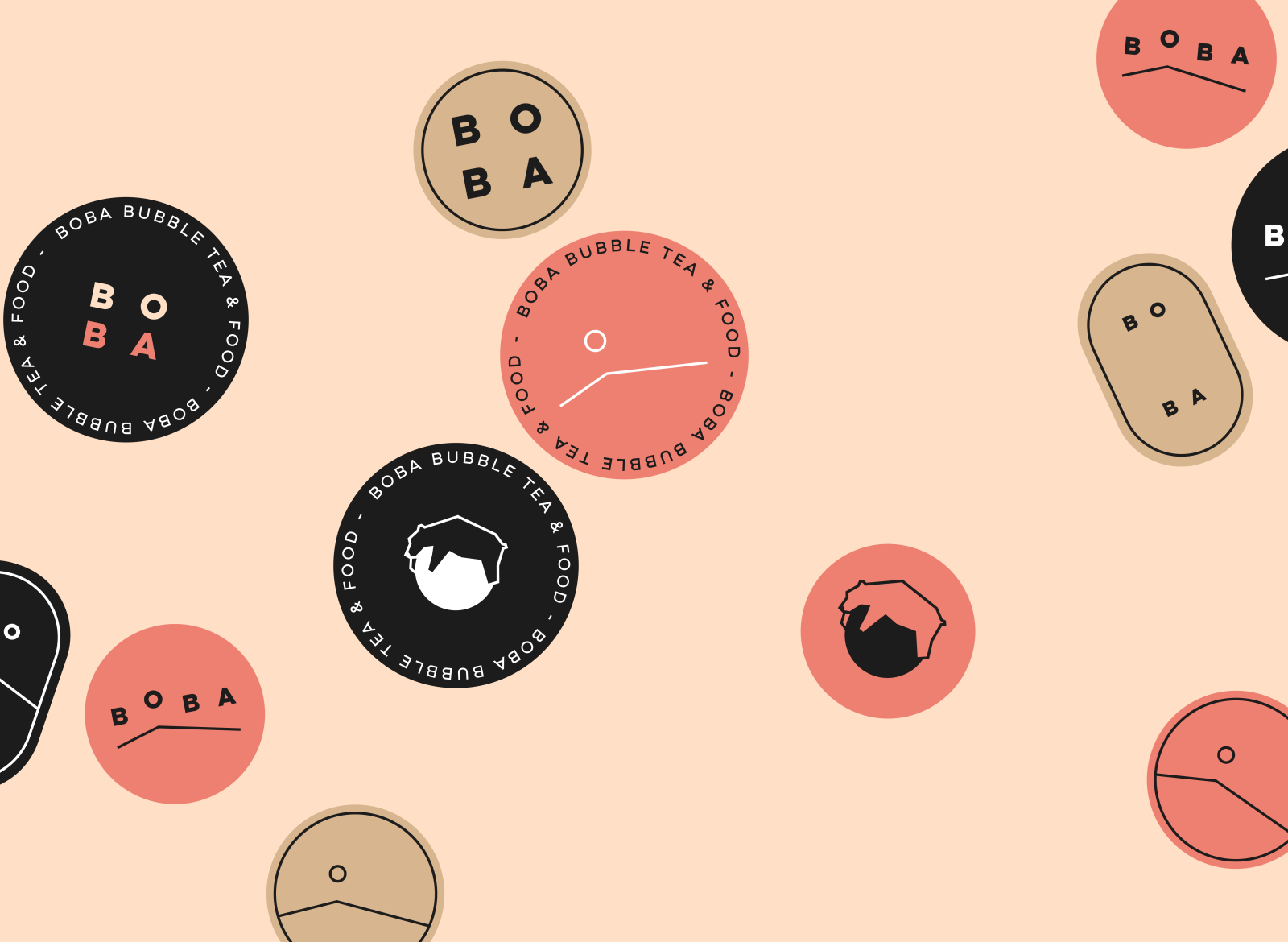BOBA Bubble Tea & Food - Stickers by Elisabetta Vedovato on Dribbble