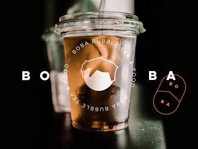 BOBA Bubble Tea & Food - Logo and Identity bear branding branding and identity branding design bubble bubble tea cafè coffee concept cup design graphic identity illustration logo milk palette sphere tea