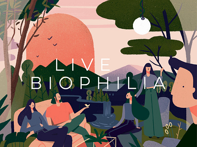 Live Biophilia - Illustrated Poster