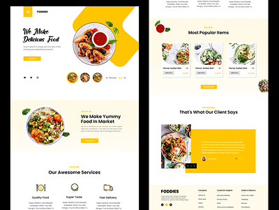 Food delivery Landing Page. 2020 design branding design food delivery foodie uiux website design